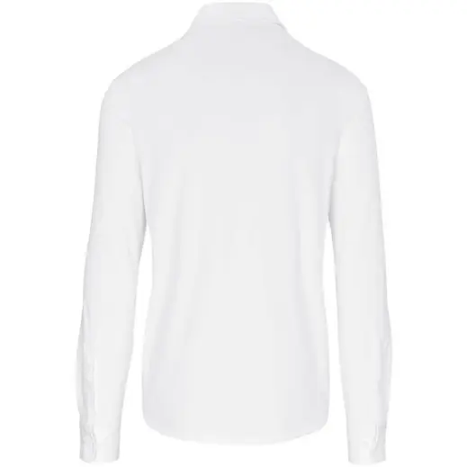 Mens Long Sleeve Alex Varga Cronus Knitted Shirt White Back